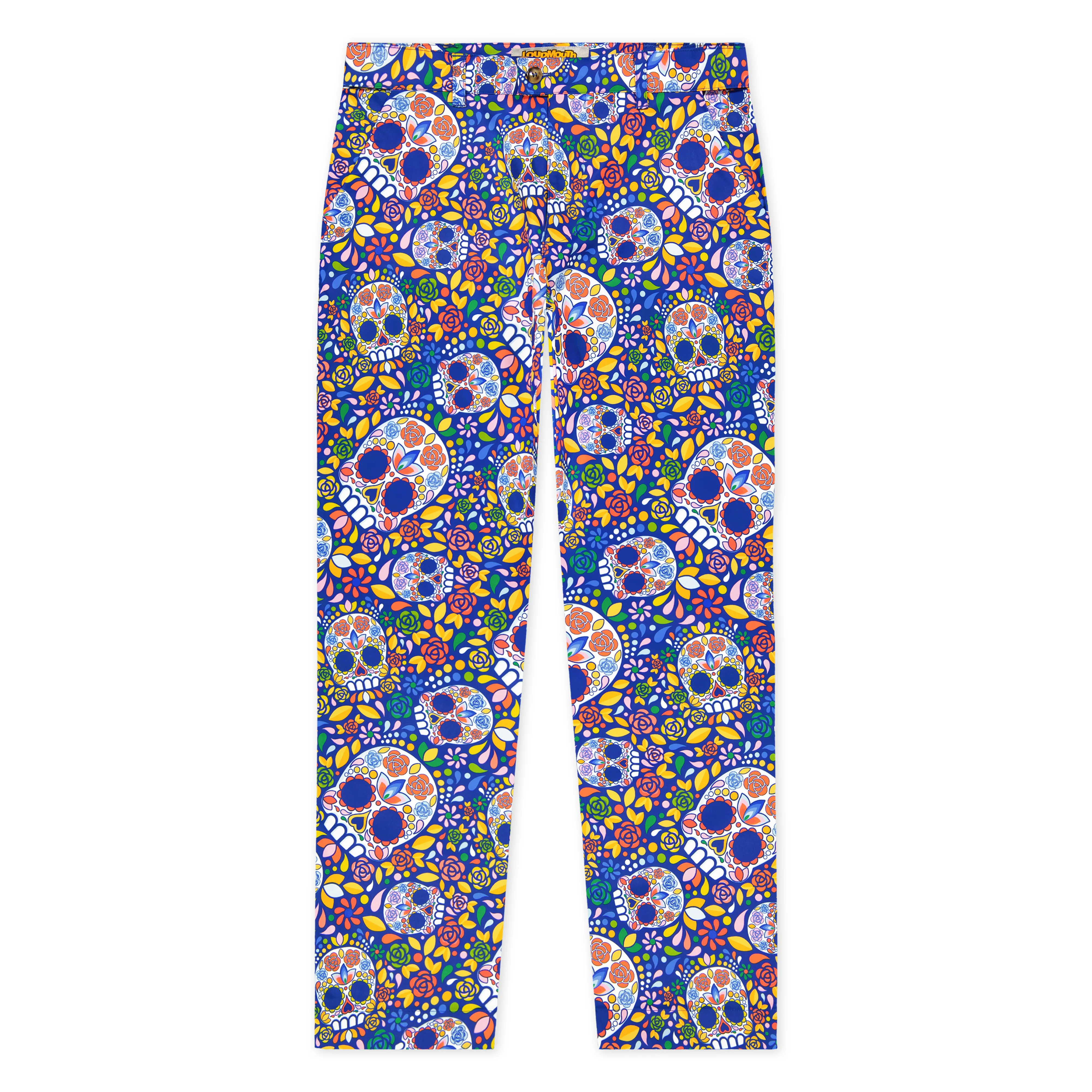 Heritage Pant - Mosaic Skulls Blue