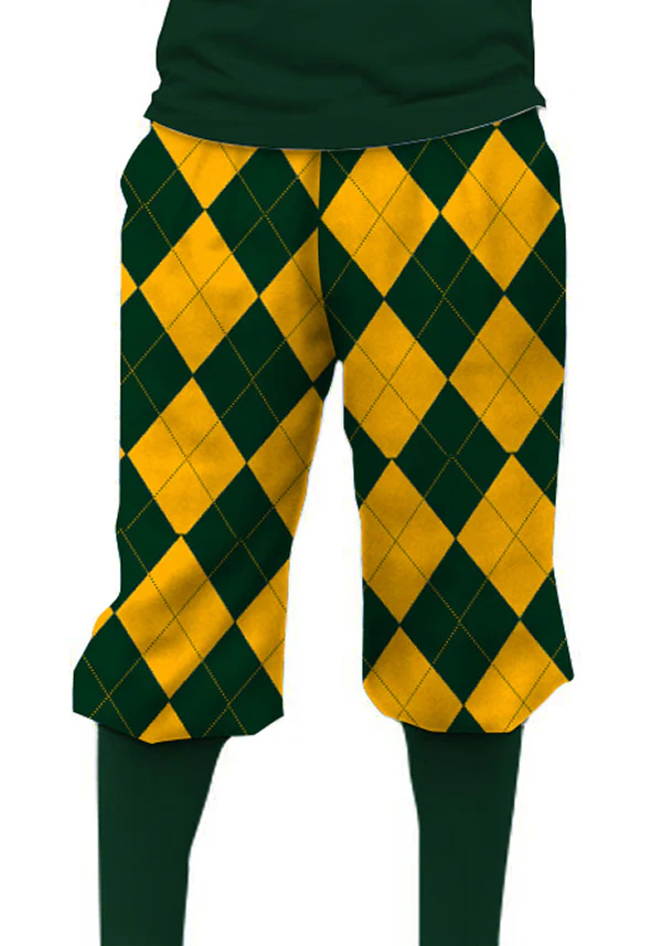 Fairway Hunter Green & Gold Mega Men's Knicker - MTO