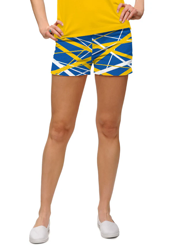 Stix Blue & Gold Women's Mini Short - MTO